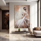 Ballet Dancer Painting Original Wall Art