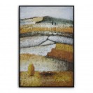 Wheat Fields Painting Original Abstract Wall Art