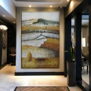 Wheat Fields Painting Original Abstract Wall Art