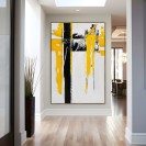 Black Yellow Art Work Canvas Painting