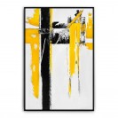 Black Yellow Art Work Canvas Painting