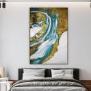 River Painting on Canvas Original Abstract