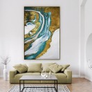 River Painting on Canvas Original Abstract